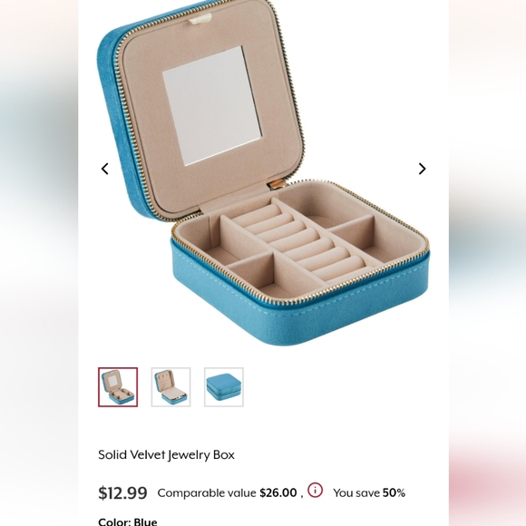 🆕 Violet Velvet Jewelry Box - Picture 8 of 8